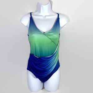 Vicabo Womens Swimsuit One Piece Blue Size L US 10